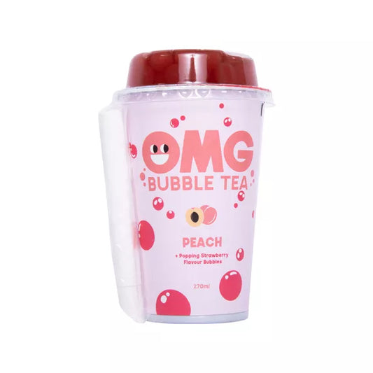 OMG Bubble Tea Peach + popping Strawberry