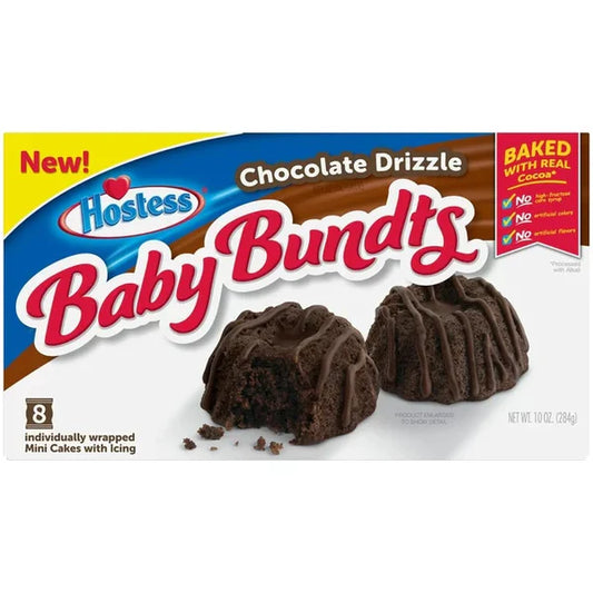 Hostess Baby Bundts Chocolate Drizzel 284g 🇺🇸
