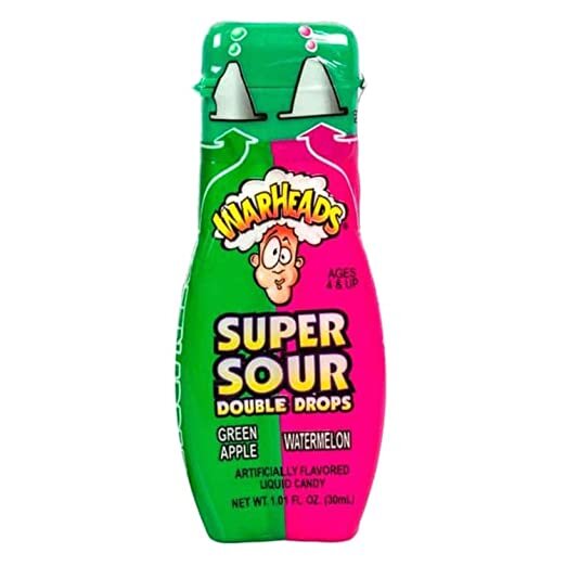 Warheads Super Sour Double Drops Green Apple & Watermelon